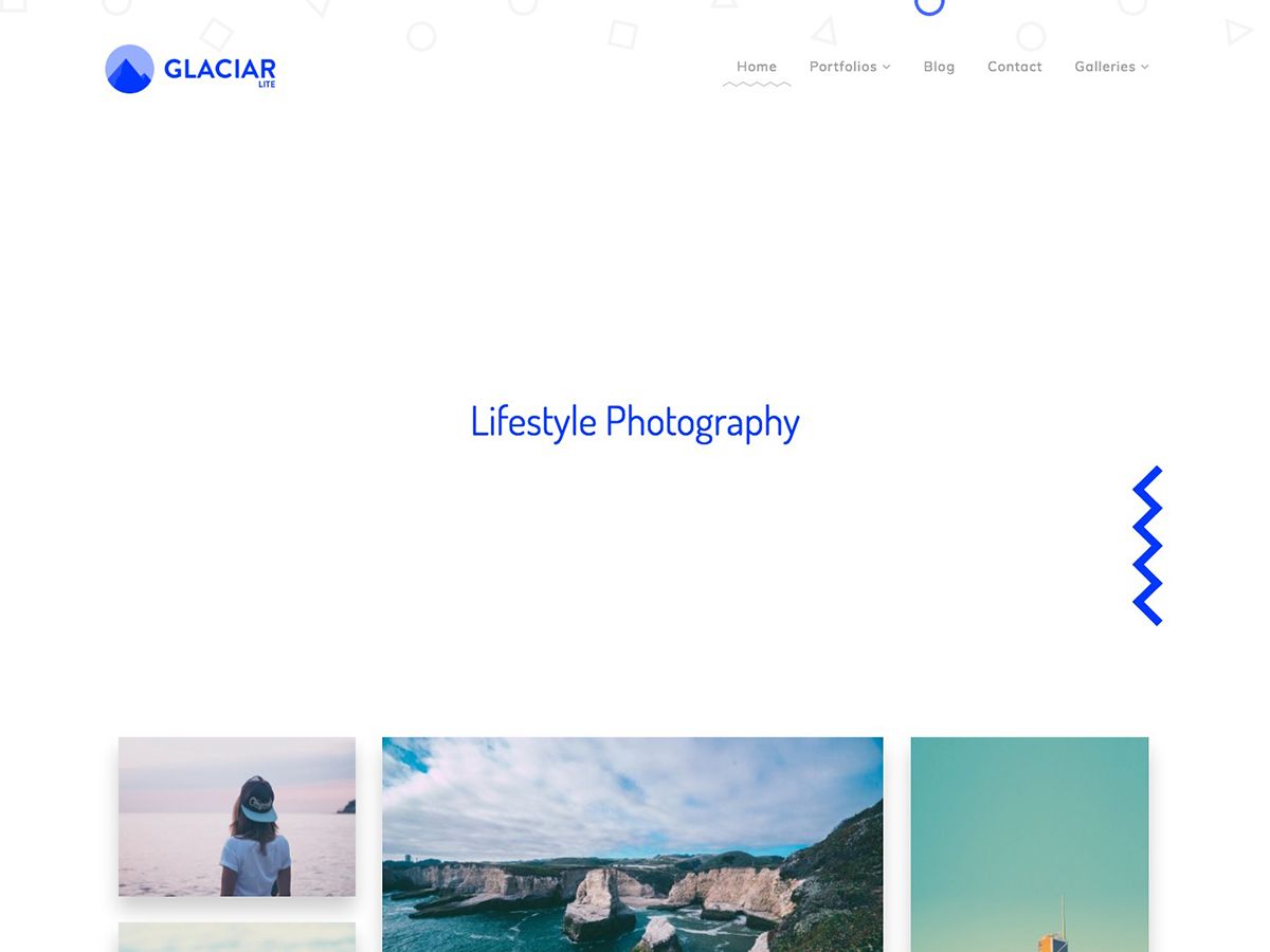 glaciar-lite free wordpress theme