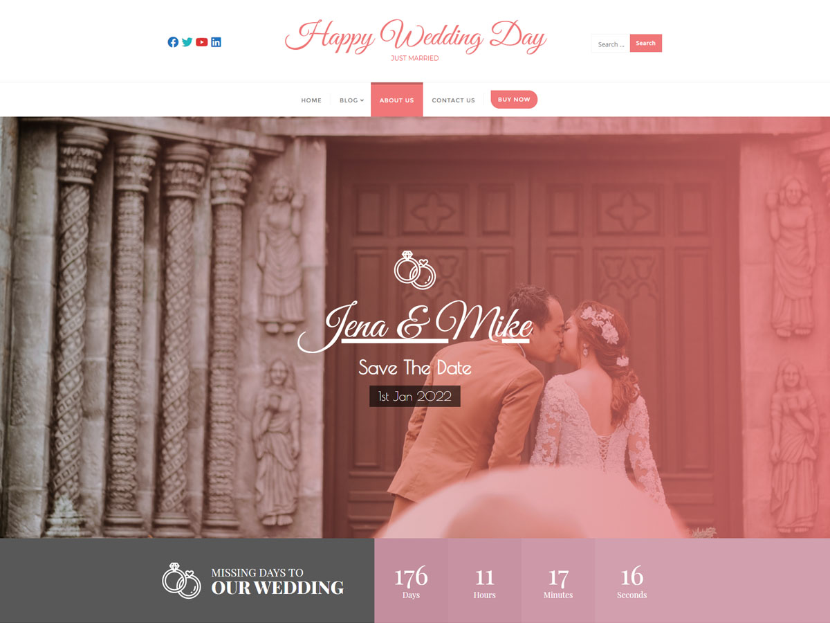happy-wedding-day free wordpress theme