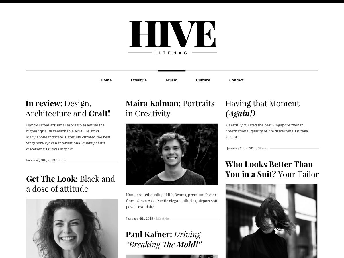 hive-lite free wordpress theme