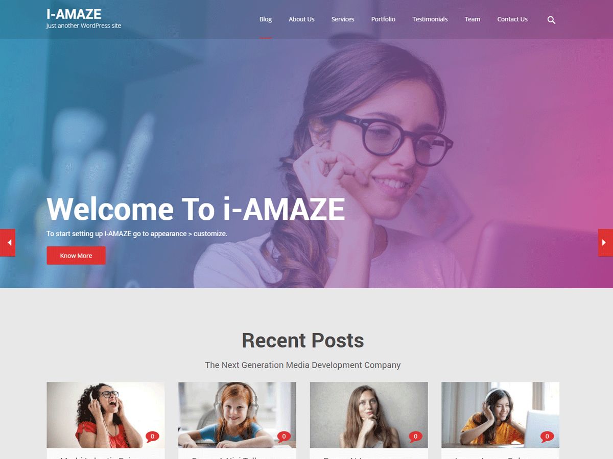 i-amaze free wordpress theme