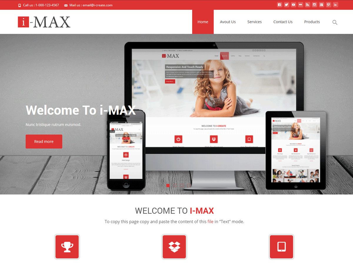 i-max free wordpress theme