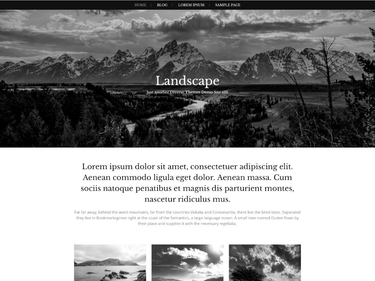 landscape free wordpress theme