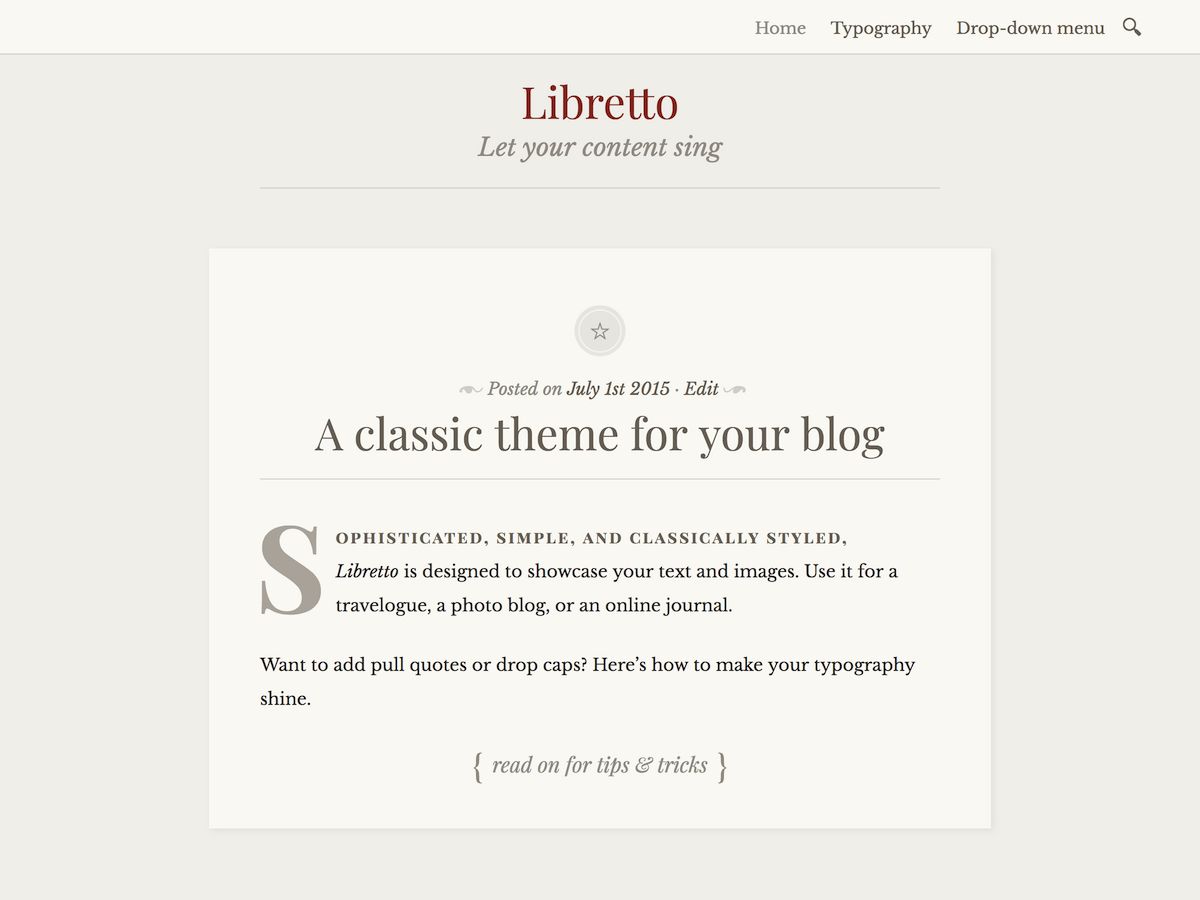 libretto free wordpress theme