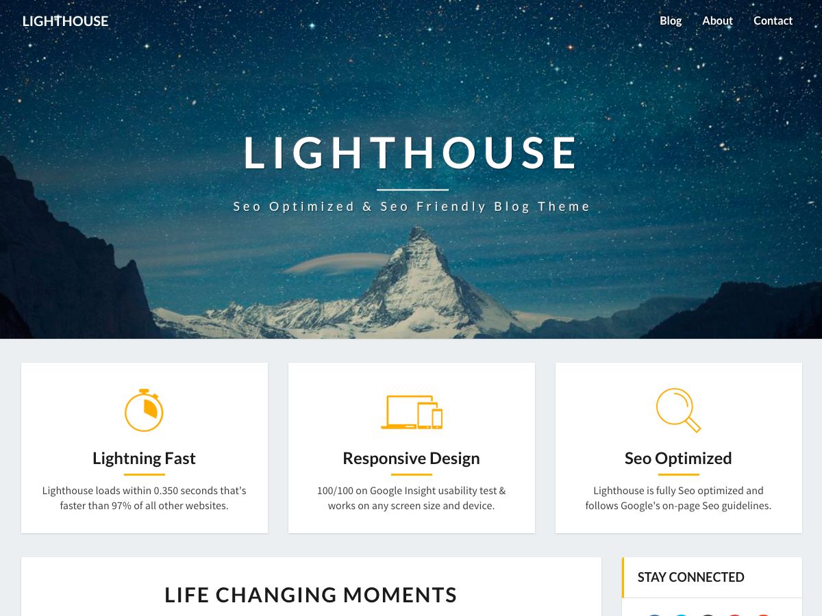 lighthouse free wordpress theme