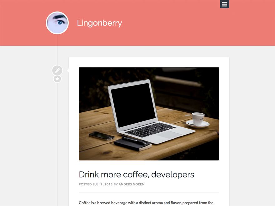 lingonberry free wordpress theme