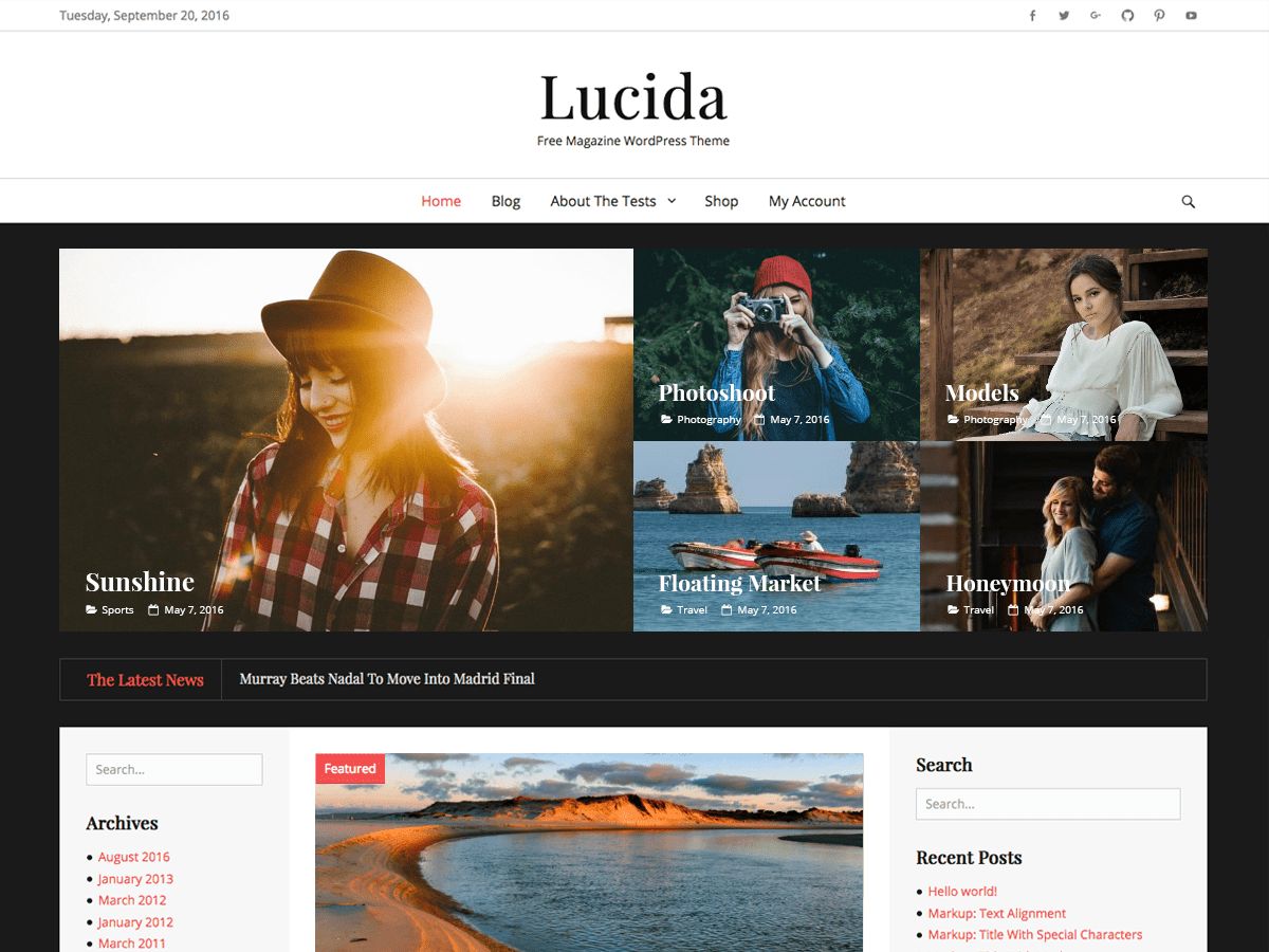 lucida free wordpress theme