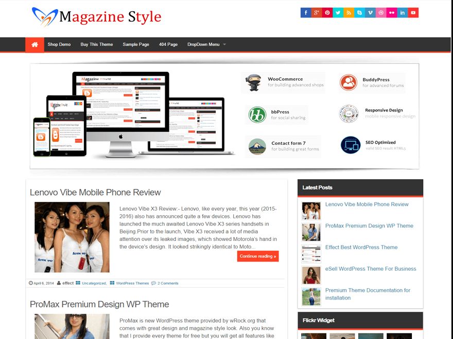 magazine-style free wordpress theme