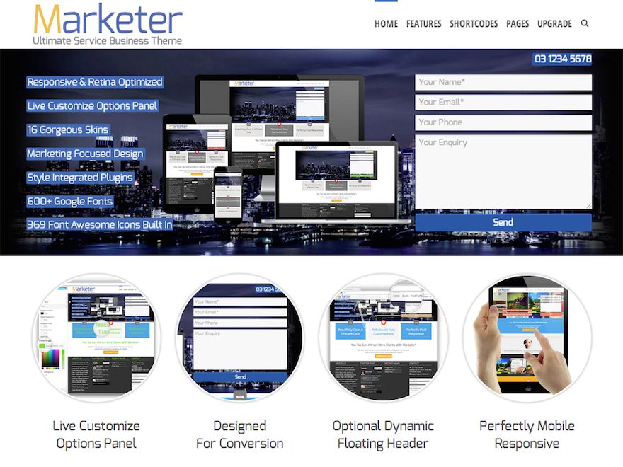 marketer free wordpress theme