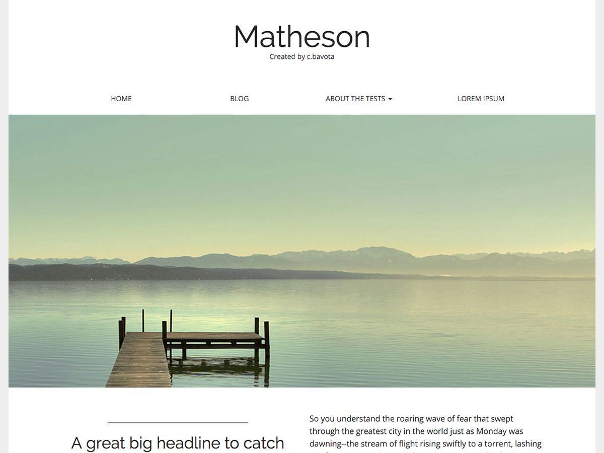 matheson free wordpress theme