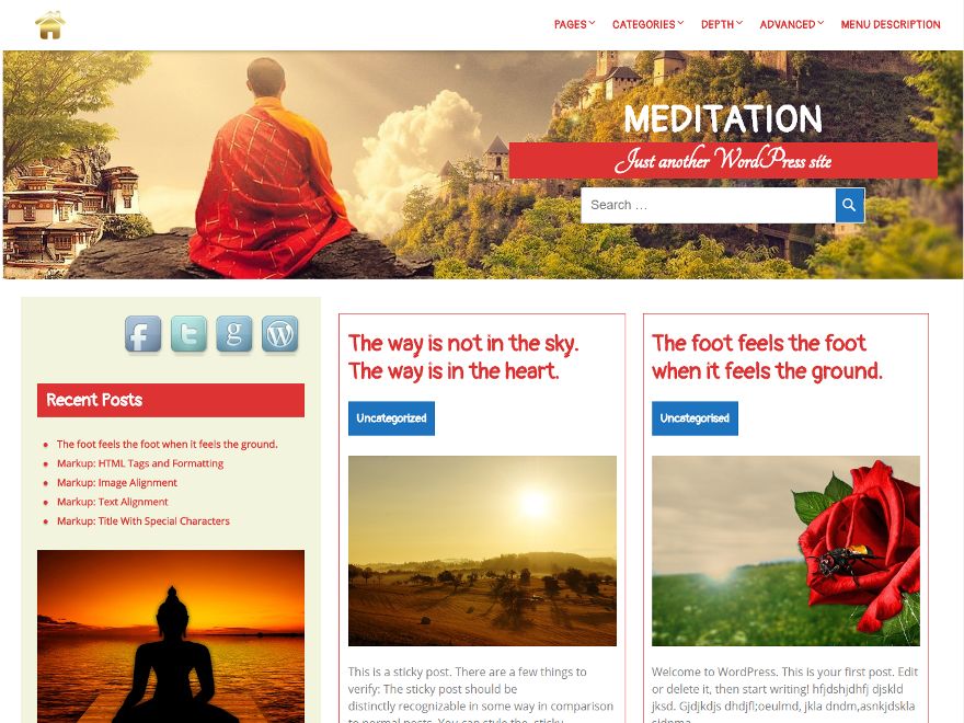 meditation free wordpress theme