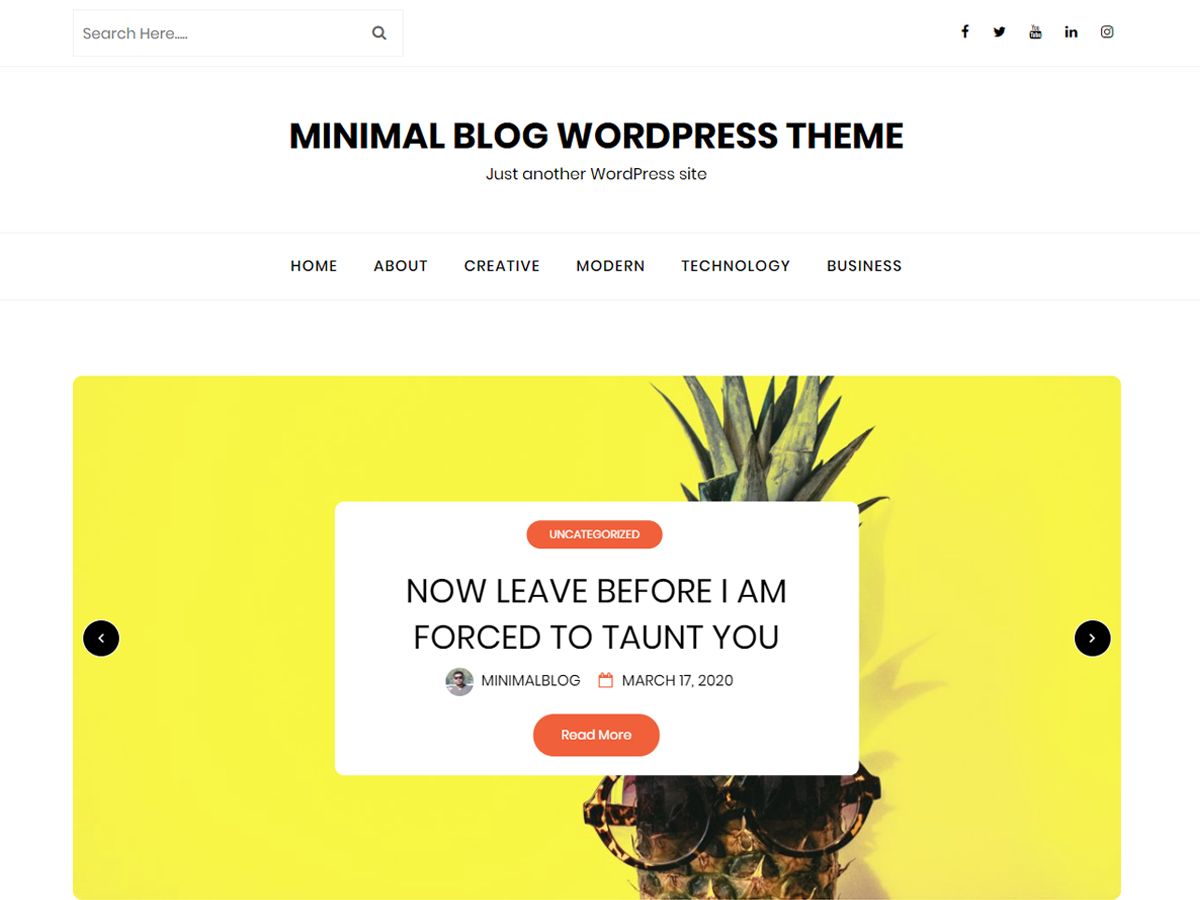 minimalblog free wordpress theme