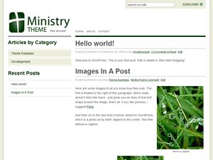 ministry-free free wordpress theme