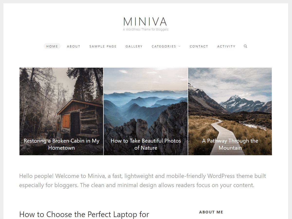 miniva free wordpress theme