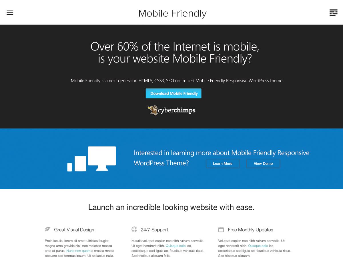 mobile-friendly free wordpress theme