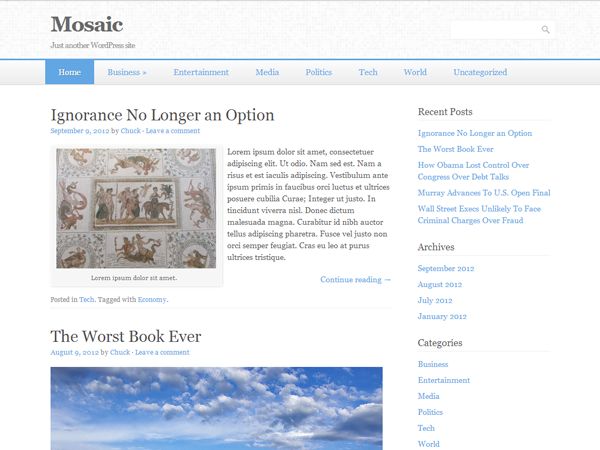 mosaic free wordpress theme