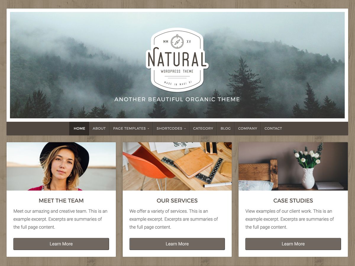 natural-lite free wordpress theme