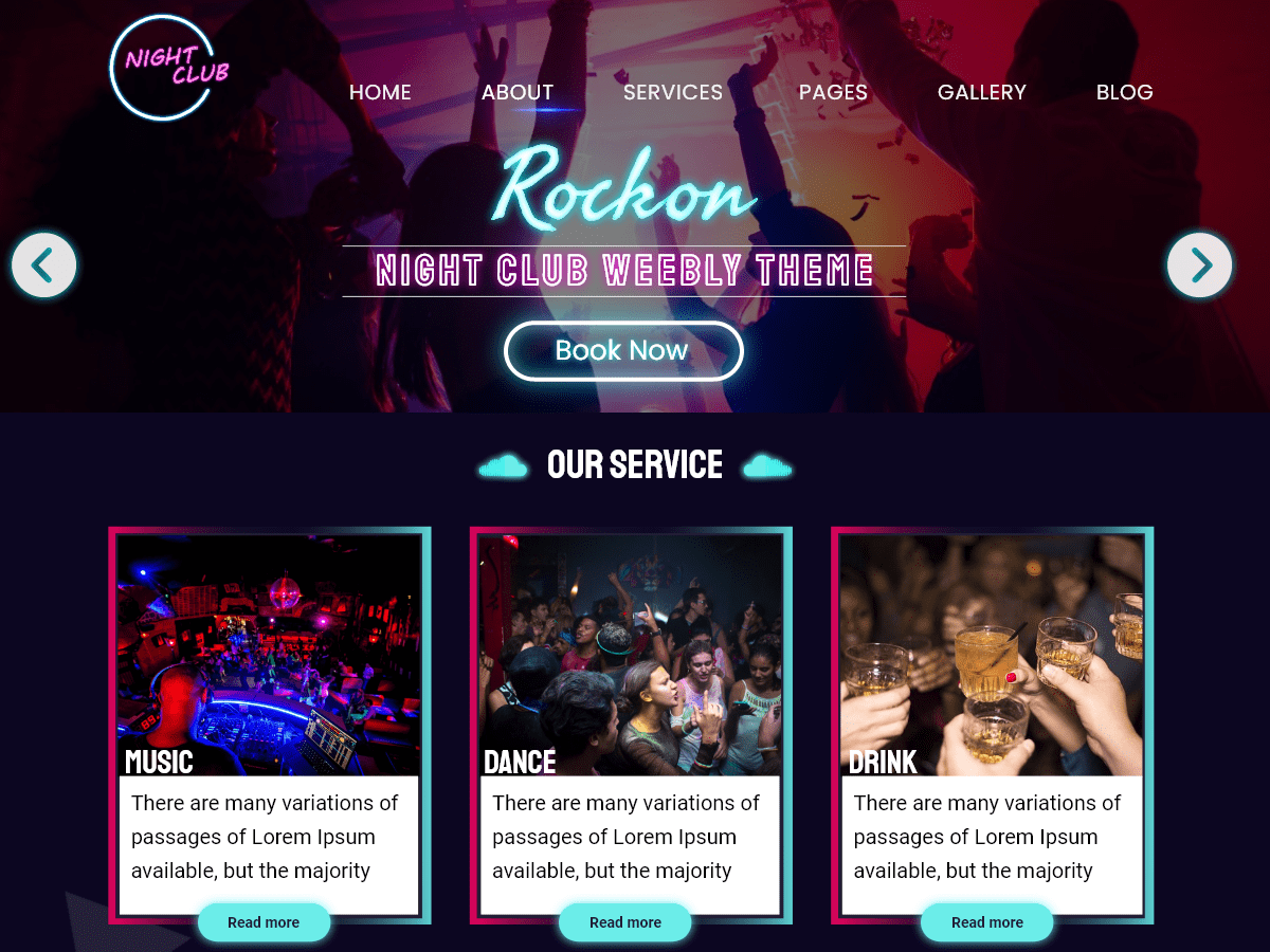 night-club free wordpress theme