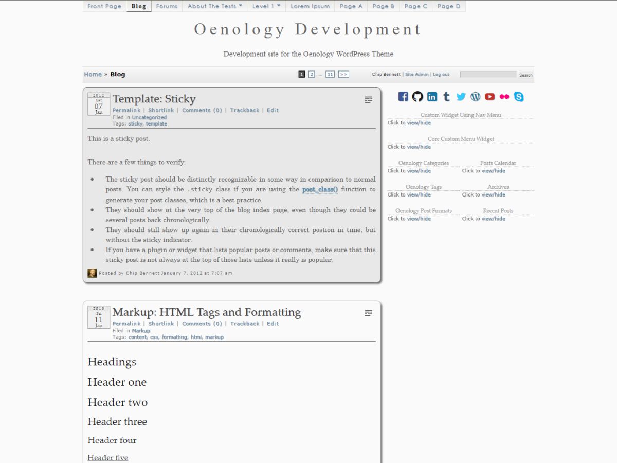 oenology free wordpress theme
