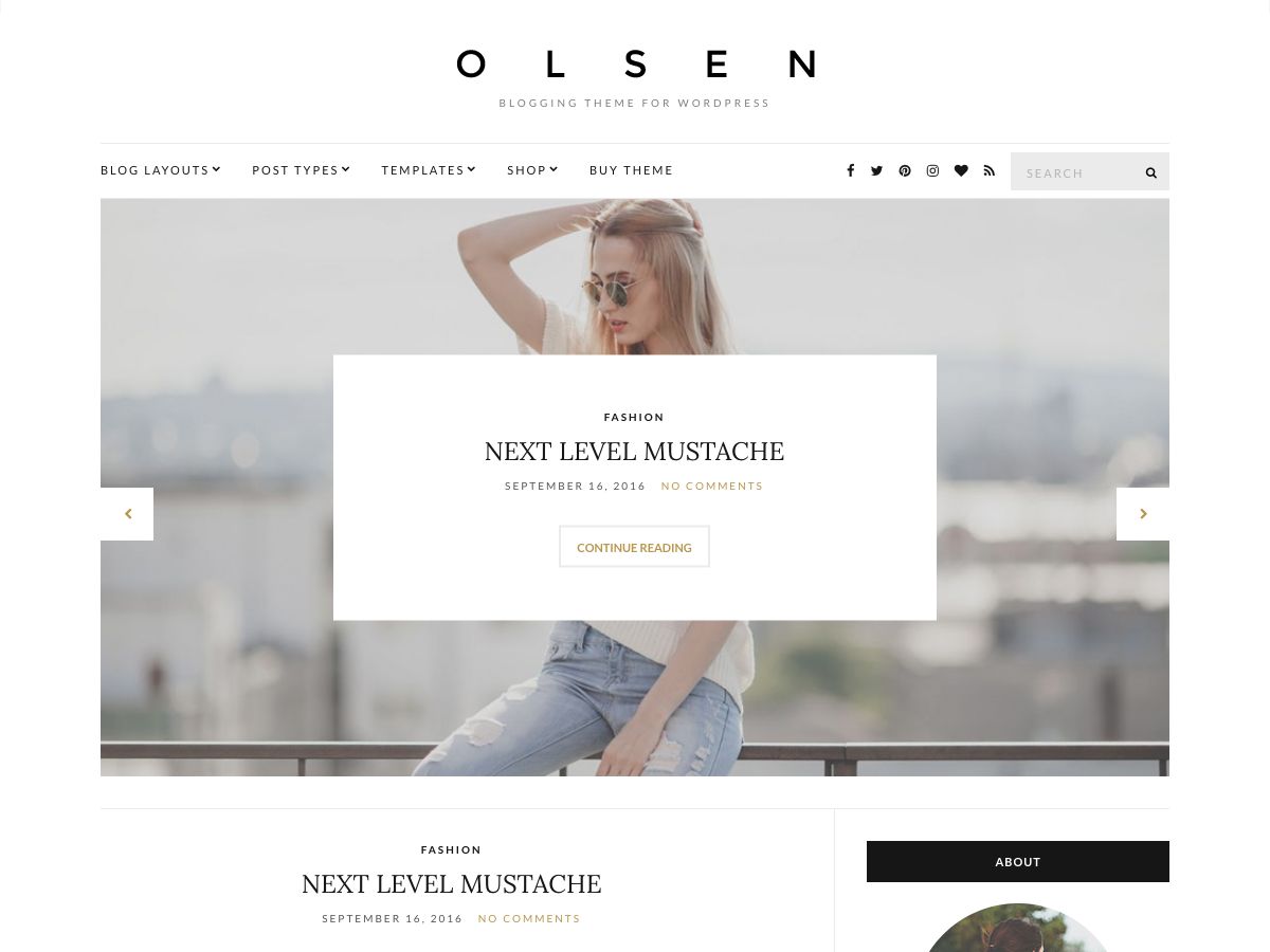 olsen-light free wordpress theme