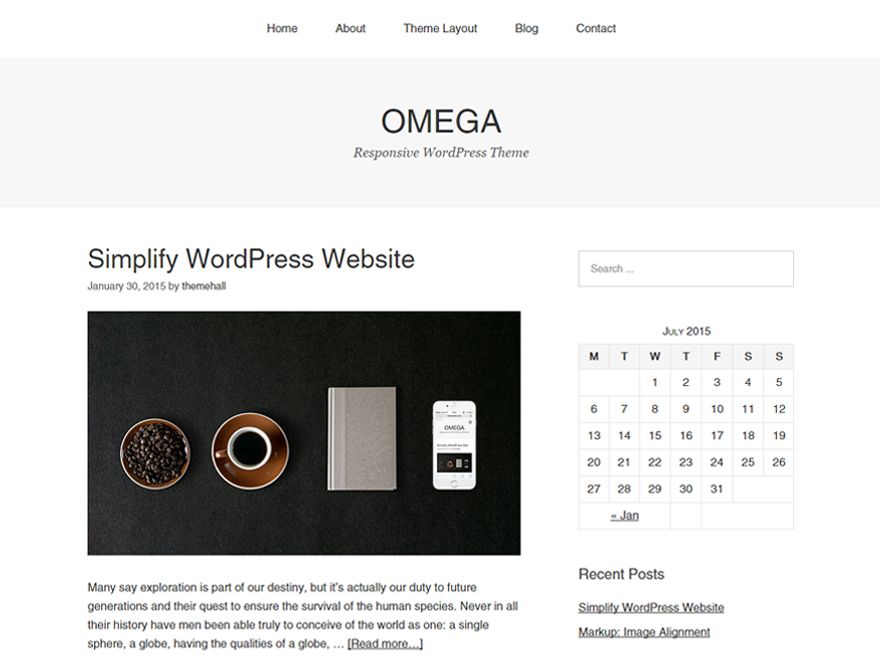 omega free wordpress theme