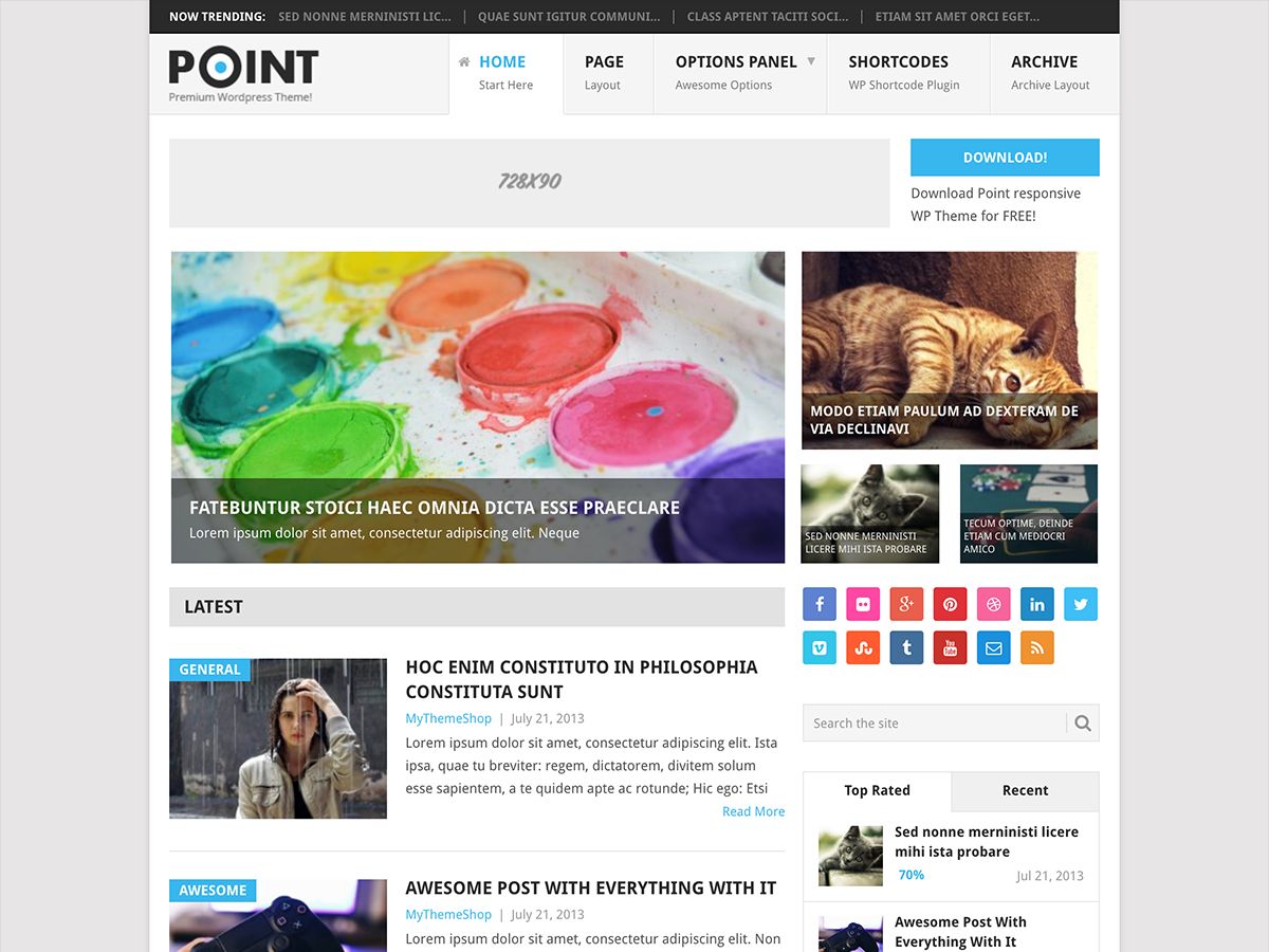 point free wordpress theme