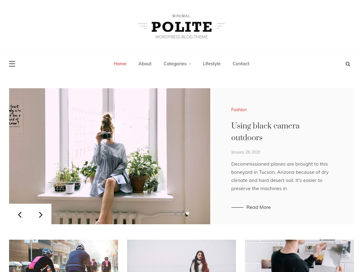 polite free wordpress theme