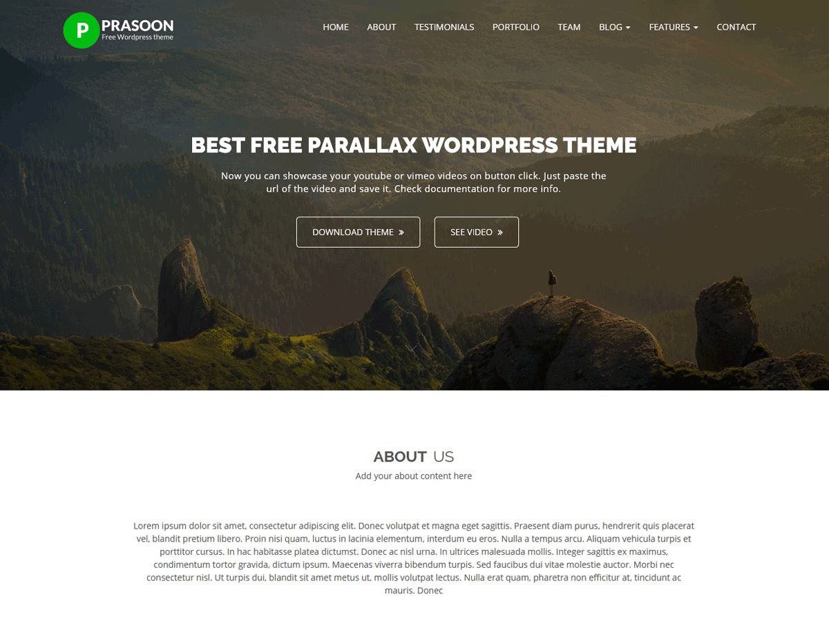 prasoon free wordpress theme