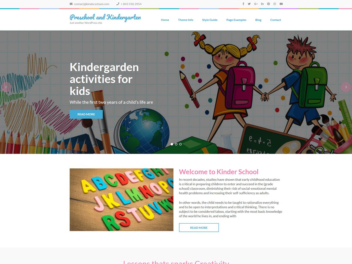 preschool-and-kindergarten free wordpress theme