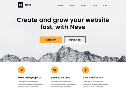 preview image for neve wordpress theme