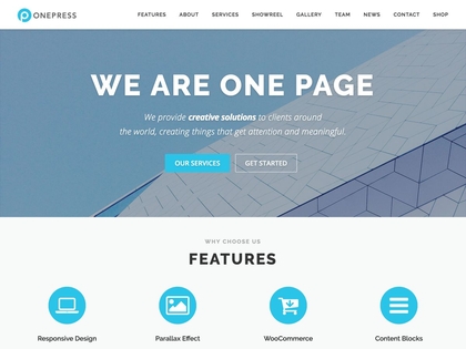 preview image for onepress wordpress theme