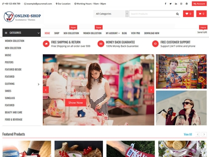 preview image for online-shop wordpress theme
