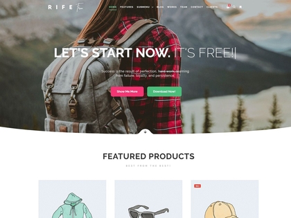 preview image for rife-free wordpress theme