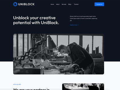 preview image for uniblock wordpress theme