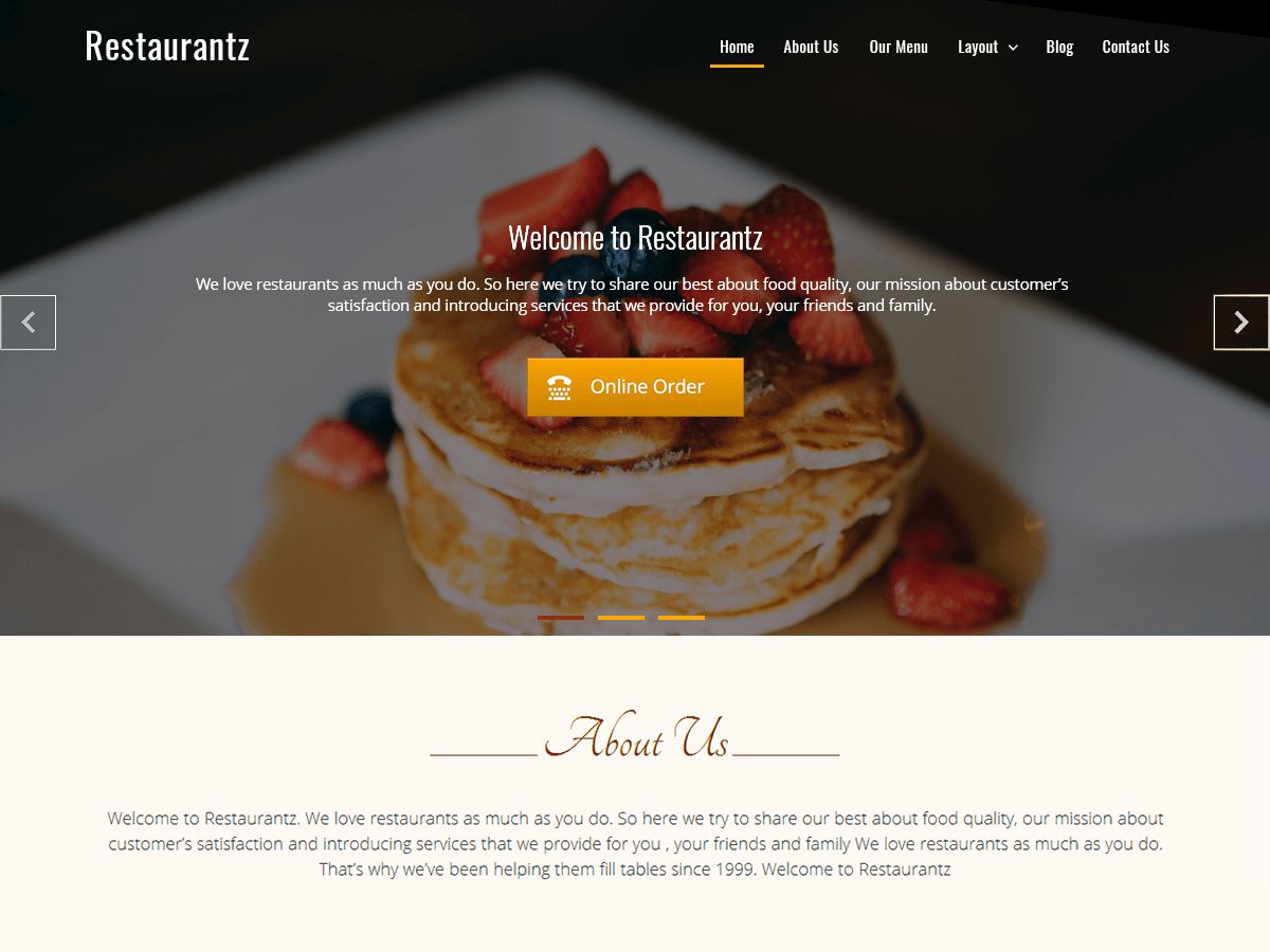 restaurantz free wordpress theme