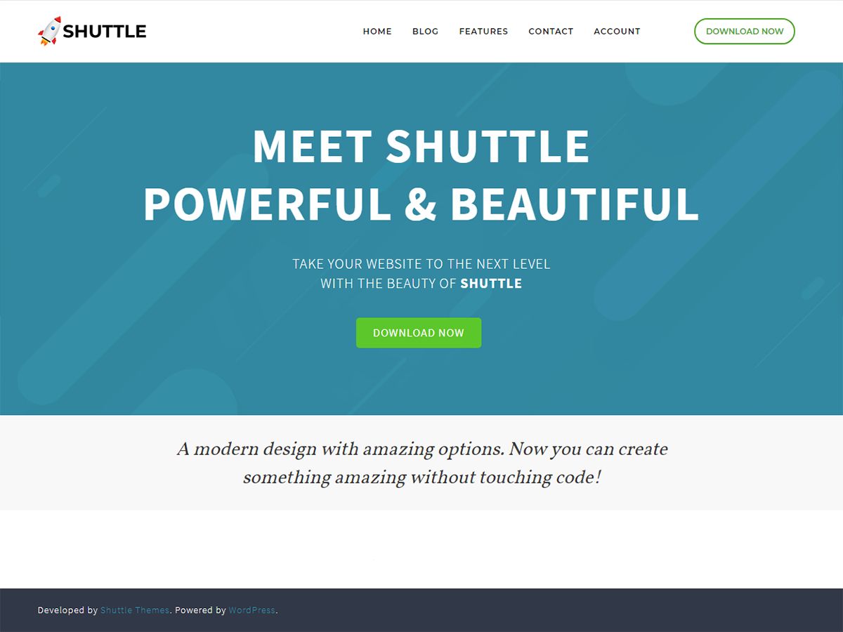 shuttle free wordpress theme