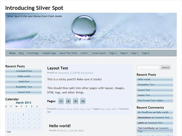 silver-spot free wordpress theme