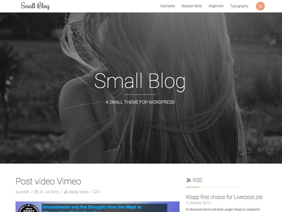 smallblog free wordpress theme