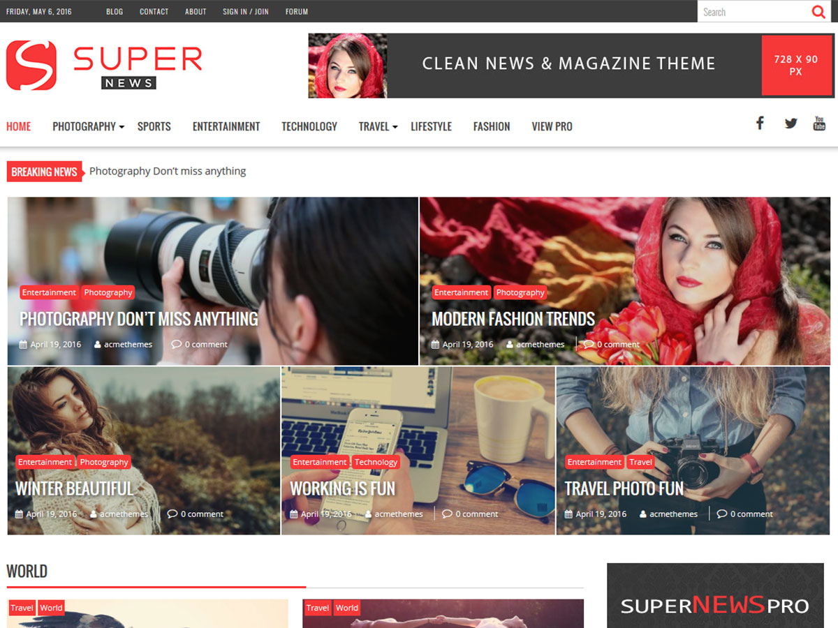 supernews free wordpress theme