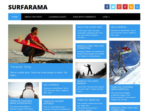surfarama free wordpress theme