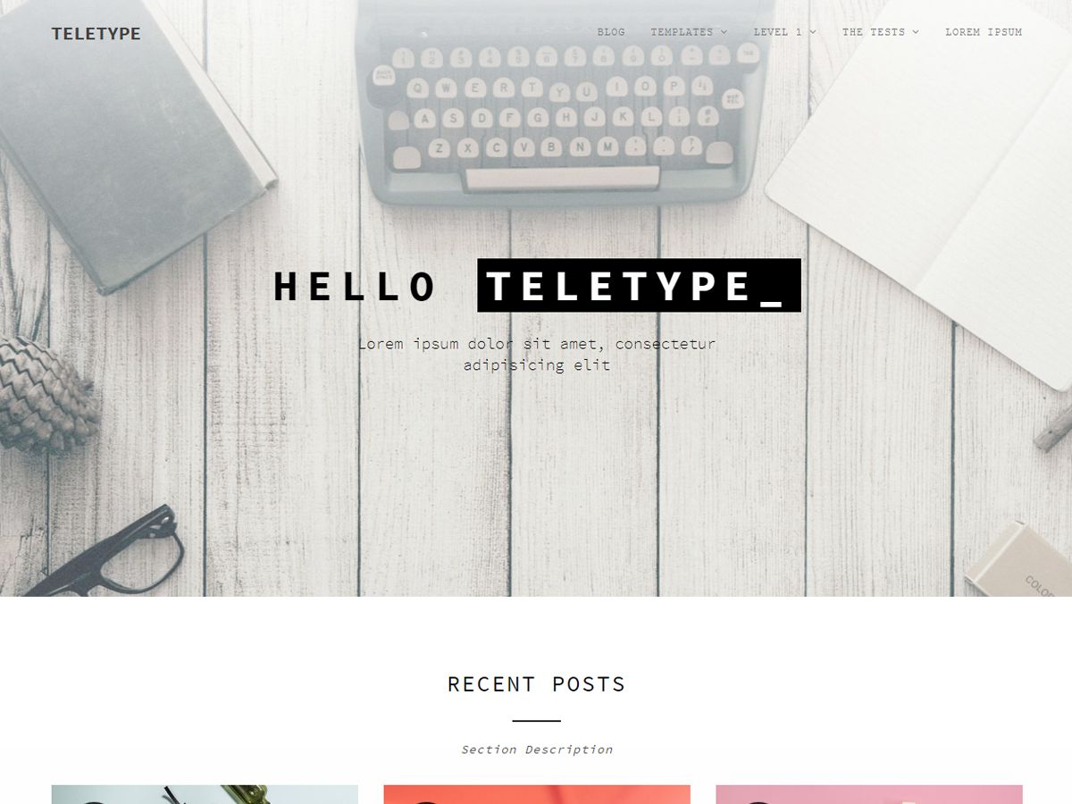 teletype free wordpress theme
