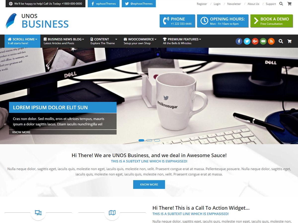 unos-business free wordpress theme