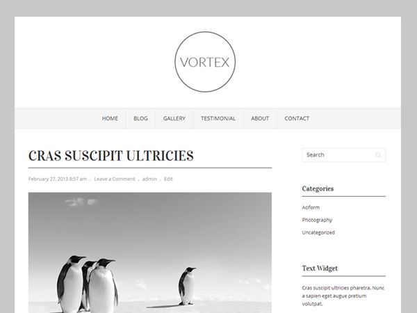 vortex free wordpress theme