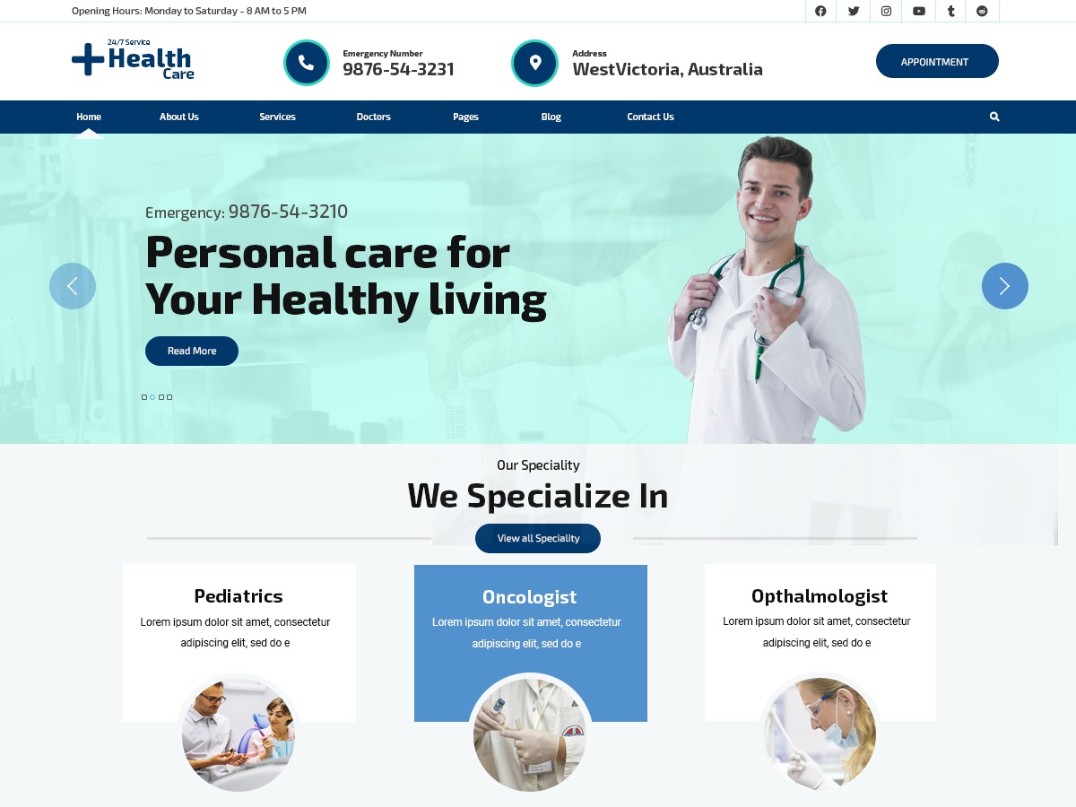 vw-healthcare free wordpress theme