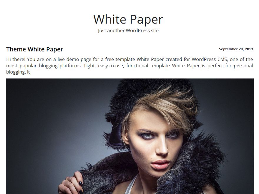 white-paper free wordpress theme