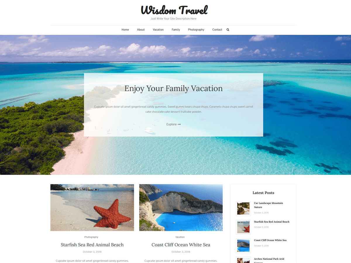 wisdom-travel free wordpress theme