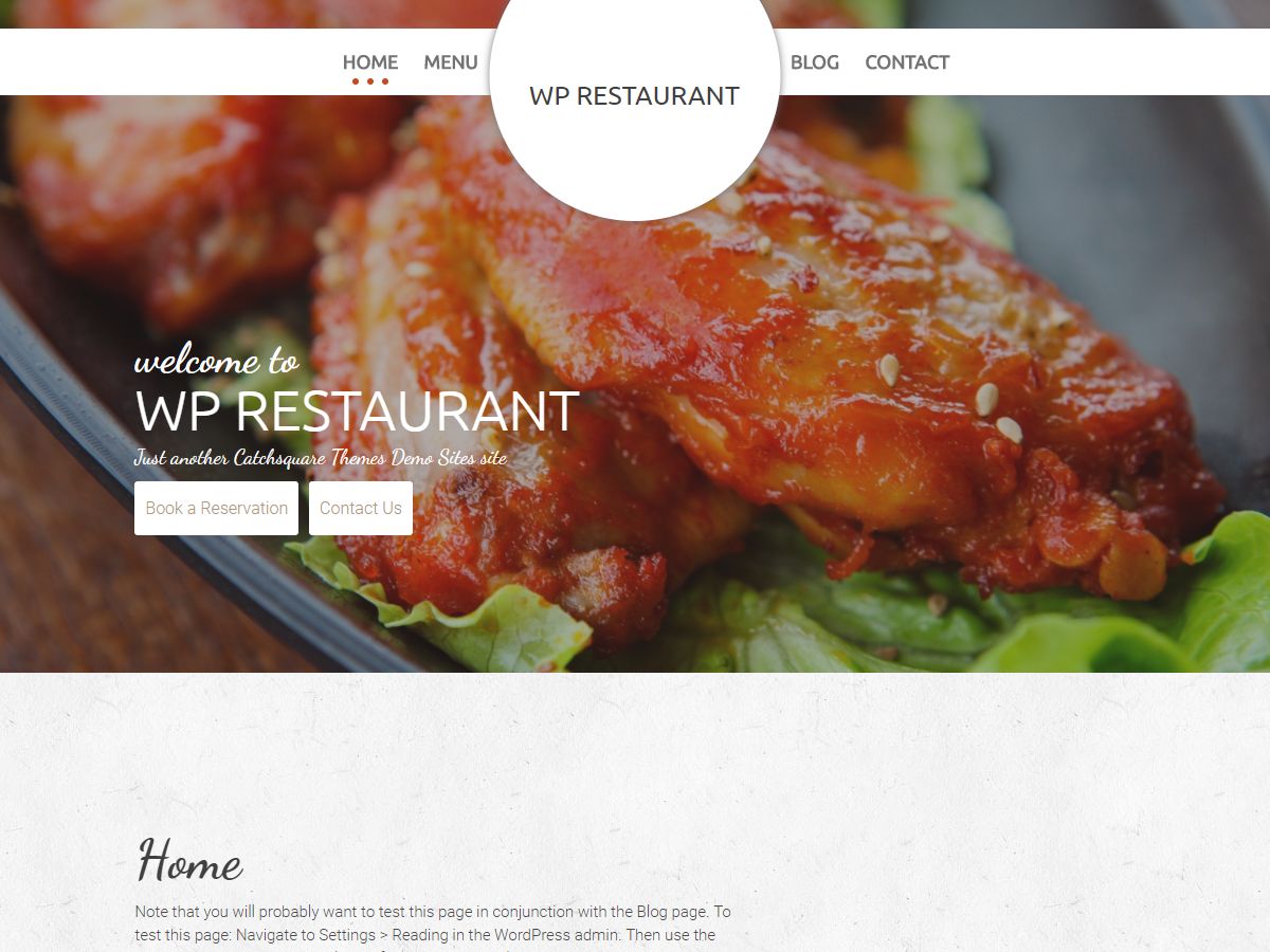 wp-restaurant free wordpress theme